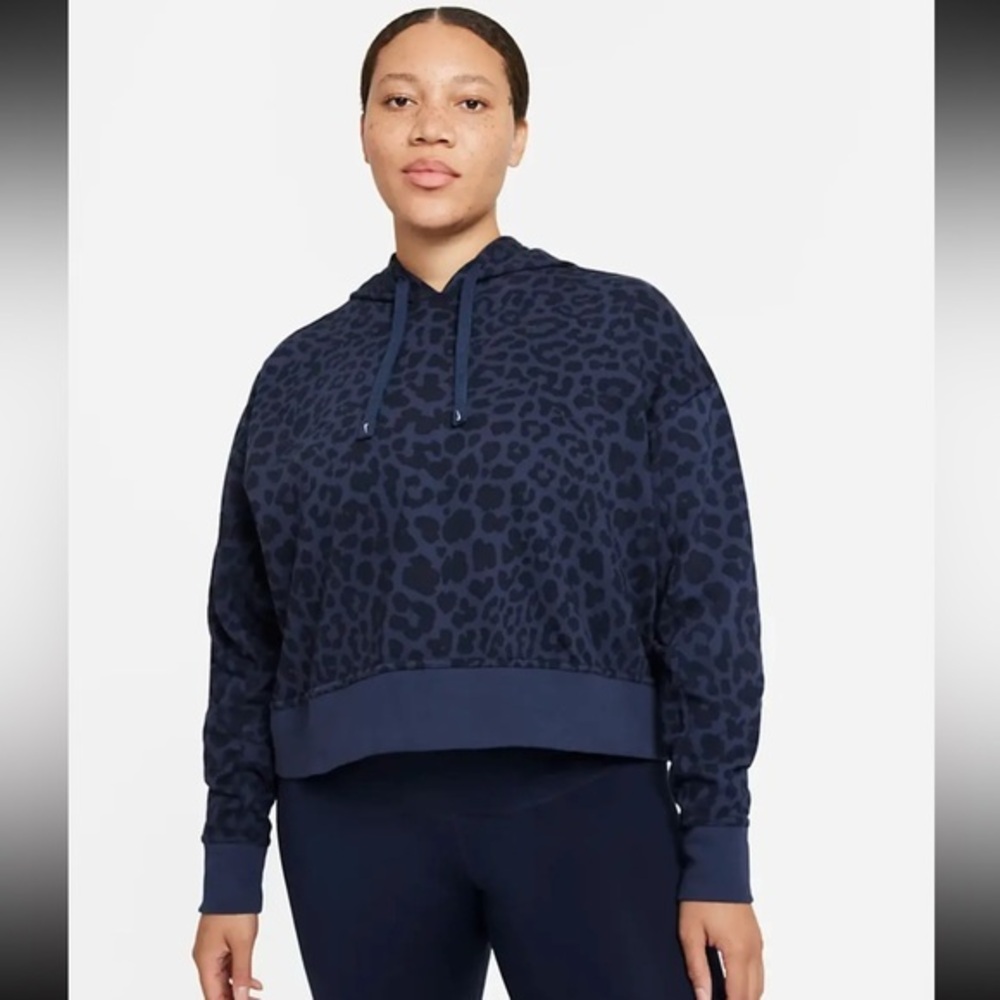 Nike‎ Get Fit Pullover Printed Women's Hoodie Size 3X Midnight Navy DM3987-410